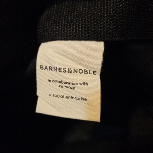 Barnes & Noble Black Gold Natural Book Canvas Reuseable Premium Cotton Tote Bag - Picture 3 of 6